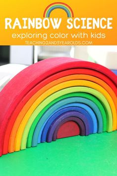 rainbow science for kids with text overlay