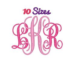 a pink monogrammed shirt with the words 10 sizes b and r