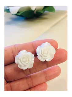 - Made of Acrylic - A simple looking flower earring is a good choice for all season Flower Earring, Katy Tx, Earrings Studs, Flower Earrings Studs, White Rose, Flower Earrings, White Roses, Jewelry Earrings Studs, Jewelry Earrings