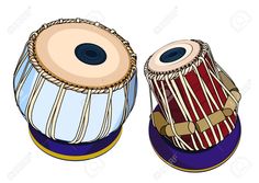 two musical instruments are shown side by side