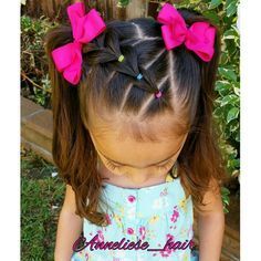 Little Miss Anneliese wanted pigtails today so ofcourse I couldn't just do simple ones I did a side part and made a little pull through braid and ended it with pigtails #hotd #hairforlittlegirls #hairstylesfortoddlers #hairstylesforlittlegirls #Hairideasforlittlegirls #toddlerhair #toddlerhairstyles #toddlerhairideas #toddlerhairstyles #easytoddlerhairstyles #littlegirlhairstyles #littlegirlhairideas #anneliese_hair Girls Hairdos, Girl Hairdos, Girls Hairstyles Easy, Bella Hair, Toddler Hairstyles Girl, Pigtail Hairstyles