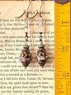 Vintage Gold Czech Glass Earrings, Antique Beaded Wedding Jewelry, Vintage Silver Beaded Drop Earrings, Vintage Wedding Jewelry With Dangling Beads, Vintage Czech Glass Beaded Earrings As Gift, Silver Vintage Beaded Earrings With Dangling Beads, Vintage Jewelry With Dangling Beads For Jewelry Making, Vintage Jewelry Bead Caps For Jewelry Making, Vintage Gold Beaded Earrings