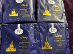 four bags of disney's 60th anniversary blends