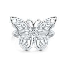 PRICES MAY VARY. ❤ Butterfly rings for women, design with the butterfly, the ring enjoys an exquisite workmanship and stylish appearance. Wearing it is like a butterfly flying on your finger, lovely and elegant, suitable for women with sensitive skin. Treat Yourself Or Someone Special With This ring. ❤ Perfect gift for women: each of our butterfly ring is equipped with a small gift box and Silver Cleaning Cloth. They are suitable for any gift giving occasion, it is a great gift for mom's, daught Adjustable Silver Butterfly Ring, Adjustable White Butterfly Ring, White Butterfly Ring For Anniversary, White Gold Butterfly Ring Gift, Silver Butterfly Rings With Butterfly Charm, White Gold Butterfly Ring For Anniversary, Butterfly Charm Ring For Anniversary, Silver Ring With Butterfly Charm, Elegant Butterfly Ring Gift