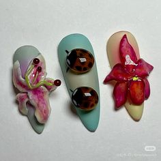 #nails #nailart #nailsofinstagram #naildesign Bug Nails, Queen Nails, Nail Designs Tutorial, Hard Nails, Animal Nails, Glamorous Nails, Pretty Gel Nails, Really Cute Nails, Soft Nails