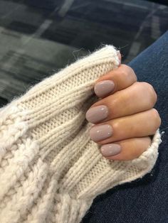 Ten Nails, Makeup Nails Designs, Sns Nails, Fall Gel Nails, Nude Nail Designs, October Nails, Beige Nails, Makijaż Smokey Eye