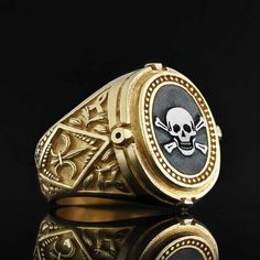 "❥ All of our cargoes are sent by express shipment. Cargoes can be delivered to Europe within 1-2 days after product preparation, to USA and Canada within 2-4 days, to Australia, Asian- Othe American countries and other regions within 3-5 days. Unique Design Mortality Ring, Silver Skull Ring, Masonic Mortality Ring ☞ ☞ ☞ ITEM DESCRIPTION ☜ ☜ ☜ * Material : 925 Sterling Silver (stamped) * Weight : Around 14 GR * Ring Face Size : 21x19 MM * Color & Plating Options : Silver (polished or matte) Luxury Skull Ring With Polished Finish As Gift, Luxury Polished Skull Ring As Gift, Gift Skull-shaped Hallmarked Rings, Luxury Skull Ring With Polished Finish For Gift, Classic Engraved Skull Jewelry, Classic Skull Ring Gift, Vintage Gold Skull-shaped Jewelry, Vintage Gold Engraved Skull Ring, Vintage Gold Skull Jewelry