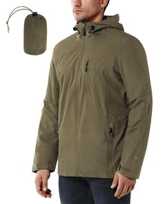 PRICES MAY VARY. [Windproof and waterproo] 33,000ft mens rain jacket features superior waterproof fabric and full heat seam-sealed construction, with 10000mm H2O in waterproof level. All zippers outside are 100% water resistant, keep your storage items dry. This shell allows you to dry completely even during downpour rain. [Breathable] 33,000ft waterproof jackets for men with armpit air vents improve air circulation, dispersing excess heat and maintaining dry. And mesh lining design will let you Lightweight Waterproof Hooded Outerwear, Lightweight Windproof Hooded Outerwear, Solid Weatherproof Windbreaker For Travel, Lightweight Waterproof Nylon Windbreaker, Solid Waterproof Windbreaker For Outdoor Activities, Weatherproof Waterproof Windbreaker For Outdoor Activities, Weatherproof Waterproof Fabric Windbreaker For Outdoor Activities, Lightweight Hooded Windbreaker For Outdoor, Waterproof Lightweight Nylon Windbreaker