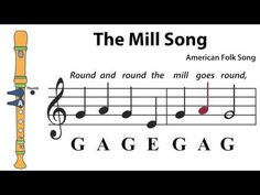 the mill song with music notes and an image of a flute on top of it