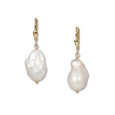 Gold Baroque Pearl Earrings by Suzanne Q Evon (Gold & Pearl Earrings) White Pearl Earrings, Gold Baroque, White Pearl Earring, Baroque Pearl Earrings, Artful Home, Gold Pearl Earrings, Brand Guidelines, Gold Pearl, Baroque Pearls