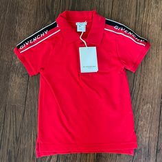 Givenchy Toddler Boy Polo Shirt 2t Never Worn! Fitted Red Tops For Playwear, Red Fitted Tops For Playwear, Polo For Kids, Gold Shirt Toddler Boy, Givenchy Shirt, Kids Polo T-shirt, Toddler Boys, Kids Shirts, Givenchy