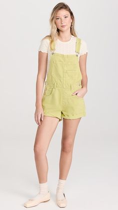 Free People Ziggy Shortall Romper Overalls | Shopbop Spring Cotton Shortalls With Button Closure, Utility Cotton Overalls With Pockets, Spring Shortalls With Adjustable Straps And Relaxed Fit, Fall Shortalls With Bib Front And Pockets, Fall Cotton Shortalls In Relaxed Fit, Cotton Shortalls With Relaxed Fit For Fall, Cotton Shortalls With Adjustable Straps And Relaxed Fit, Cotton Relaxed Fit Shortalls With Adjustable Straps, Utility Cotton Overalls With Patch Pockets