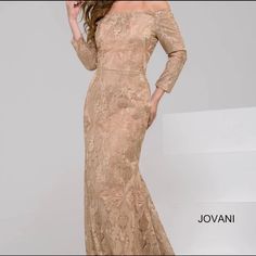 Beautiful Dress Purchased For A Wedding. However, Due To Wedding Changes It Will No Longer Be Used. Nwt. Will Ship With Dress Bag As Well! With Train 66 In. Without Train 62-63 In. Bust: 38.5 In. Waist: 31.5 In. Hip: 41.5 In. Don’t Low Ball. It’s A Brand New Dress! Jovani Gold Dress, Dress Bag, Jovani Dresses, Size 12 Dress, Dress Purchase, Bag Dress, Beautiful Dress, Dress Brands, A Wedding