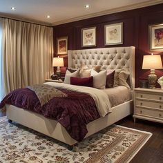 Maroon And White Bedroom, Red And White Aesthetic Bedroom, Master Room Color Ideas, Burgundy Room Aesthetic, Room Color Combination Bedrooms, Maroon Bedroom Ideas, Burgundy Bedroom Decor, Maroon Room, Maroon Bedroom