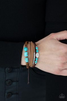 Featuring natural turquoise stones and silver accents, a collection of leather strands and wooden beads encircle the wrist in a subtle Southwestern fashion. Features an adjustable sliding knot closure. Sold as one individual bracelet. .. Southwestern Fashion, Sliding Knot Bracelet, Bracelets Trendy, Sliding Knot Closure, Adjustable Sliding Knot, Urban Jewelry, 00 Fashion, Natural Turquoise Stone, Knot Bracelet