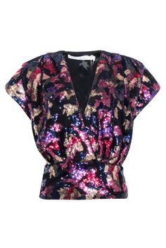 Current Boutique-IRO - Black w/ Multicolored Abstract Sequin Pattern Eskie Top Sz XS Sequin Pattern, Buy Shoes Online, Sequin Top, Light Wash Jeans, Wash Jeans, Touch Up, Sweater Weather, Purple Gold, High Quality Leather