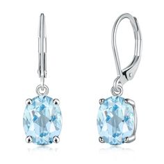 PRICES MAY VARY. 【Cut-Oval Drop Earrings for Women】Cut-Oval leverback dangle earrings add style and elegance to your looks. Easy to match costume. Fashion pendant earrings made of high quality 14K white gold plated brass and light blue oval shape cubic zircon, lead-free, nickel-free and hypoallergenic. 【 CZ Leverback Dangle Earrings】Hanging lever earrings size: 25mm, weight: 3.20g. Leverback Dangle Earrings stone is light blue oval cubic zircon size: 10*8mm. Women and girls leverback dangle earr Drop Earrings Wedding, Earrings Hanging, Earrings Stone, Costume Fashion, Wedding Earrings Drop, Fashion Pendant, Dangle Hoop Earrings, Women Earrings, Gifts Jewelry