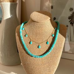 Turquoise Chandelier, Chandelier Necklace, Bohemian Necklace