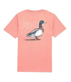 From Properly Tied&#x2C; this shirt features:Crew neck Short sleevesPatch pocket with small logo on the left side of chestLarge duck graphic on the backPullover constructionCottonMachine wash/tumble dryImported. Duck Graphic, Duck T Shirt, Southern Boys, Kids Shirts Boys, Boy Gifts, Summer Closet, Western Outfits Women, Boy Tees, Outfits Women