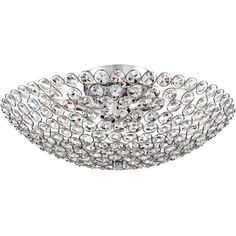 a large crystal bowl ceiling light fixture