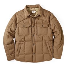 A heritage snap jacket with an insulated upgrade Quilted Shirt, Quilted Jacket, Shirt Jacket