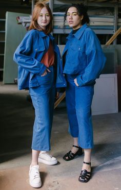 two young women standing next to each other