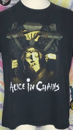 AUTHENTIC Alice In Chains Bleed The Freak XL Concert Tour T Shirt 2004 ANVIL Anvil Tag Size XL Pit to Pit: 22" Collar to Hem: 27" Featuring Alice In Chains Bleed The Freak Graphic Image on Front Excellent condition no rips, holes or stains All photos are of actual item for sale Ships FREE with USPS First Class Mail with Tracking to Continental U.S. International Shipping Rates Apply R.I.P. Layne Staley Layne Staley, Alice In Chains, Tour T Shirts, Graphic Image, First Class, Graphic Tees, Adult Outfits, Bathing Beauties, Tops & Tees