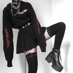 Punk Style Outfits, Alt Outfits, Rock Outfit, Emo Outfits, Fashion Inspiration Design, E Girl, Tyler The Creator, Alternative Outfits, Goth Outfits