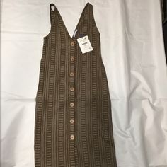 Excellent Condition Never Worn Zara Brown Functional Buttons Dress Sleeveless Open To Offers Spring Sleeveless Sundress With Button Closure, Sleeveless Sundress With Button Closure For Spring, Sleeveless Button Closure Summer Maxi Dress, Sleeveless Summer Maxi Dress With Button Closure, Sleeveless Mini Dress With Button Closure For Vacation, Casual Fitted Sleeveless Dress With Button Closure, Sleeveless Cotton Midi Dress With Buttons, Fitted Casual Sleeveless Dress With Buttons, Summer Sleeveless Mini Dress With Button Closure