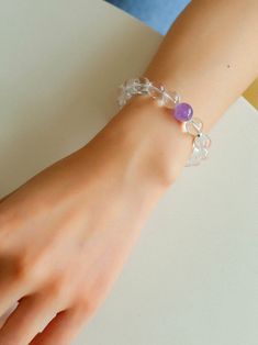 This bracelet features mesmerizing white crystal beads, each carefully selected for their clarity and luster, and the stretch design is comfortable and easy to wear, ensuring a perfect fit for any wrist size, whether worn alone for a minimalist look, or Stack with other bracelets for a more dramatic effect Gemstone:White Crystal,Pink Crystal,Amethyst,Green Cat Eye,Aquamarine Gemstone Dimensions:10mm Length:Small 130-140mm,Large 150-160mm,170-180mm(Micro elastic） Weight:22g-23g Clear Crystal Bracelet With Round Faceted Beads, Trendy White Crystal Bracelet For Everyday, White Stretch Bracelet With Faceted Beads For Healing, White Crystal Bracelet For Everyday Use, White Crystal Bracelet For Everyday, Minimalist Crystal Bracelet With Faceted Beads, Everyday White Crystal Bracelet With Faceted Beads, Everyday White Crystal Bracelet, Adjustable Clear Crystal Bracelet With Round Beads