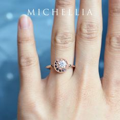 "Our current turnaround time for regular orders is 6-8 weeks. For urgent orders, please shop our Ready-to-Ship collection below (7-10 business days): https://michellia.com/collections/ready-to-ship (please copy and paste into browser) -------- 「Luna」- Crescent Moon Ring Set, in Forever One Moissanite and Black Diamond | R3003F There are currently 176 known moons in the solar system, but only one of them belongs to Earth. Inspired by the Earth's only natural satellite, our signature \"Luna\" coll Rose Gold Sapphire Ring With Halo, Rose Gold Sapphire Ring With Diamond Halo, Rose Gold Sapphire Halo Ring, Exquisite 14k Gold Sapphire Ring, Rose Gold Sapphire Ring With Halo Design, Rose Gold Sapphire Ring With Diamond, Moissanite Sapphire Ring, 14k Gold Diamond White Sapphire Ring, Sapphire Cluster Ring With Rose Cut Diamonds