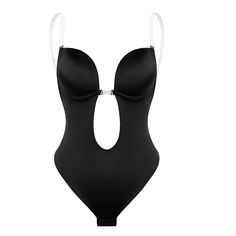 V-Neck Strapless Backless Bodysuit Shapewear is uniquely designed shapewear that comes with transparent straps and padded cups, to give you the best shape. It has a hook closure at the bottom to give a perfect fit. It can be worn under any outfit and it will give you desired shape these are seamless and comfortable to wear. Specification: Control Level: Firm Material: Nylon Shapewear: Tops Item Type: Shaper Gender: Women Size: S-2XL