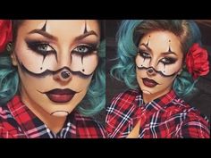 This is the time of year when it’s great to play around with your makeup. We have 61 easy DIY Halloween makeup looks for you to try. Gangster Clown, Creative Halloween Makeup, Halloween Makeup Clown, Drag Make-up