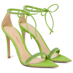 Bnib Color Kiwi Purchased From Mytheresa Online Gianvito Rossi Heels, Rossi Shoes, Green Suede, Green Shoes, Suede Sandals, Gianvito Rossi, Pump Shoes, Shoe Brands, Fashion Item