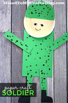 paper plate soldier craft for kids to make