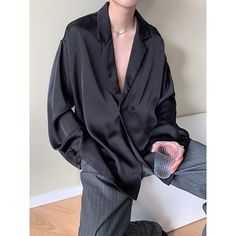 Product Show： Dress Jacket Men, Korean Shirt, Jacket Korean, Outfits Retro, Silk Blazer, Mens Fashion Business, Mens Suit Jacket, Dress Jacket, Fashion Business