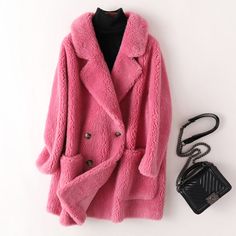 Product information: Fabric composition classification: real fur Fabric composition: wool skin Color: morning mist powder, beige, rose red, beige apricot, bright rain blue Sleeve length: long sleeve Collar type: square collar Size Information: Size: S/M/L/XL/ size Length of clothes (CM) Bust (CM) Sleeve length (CM) S 81 114 56 M 82 118 57 L 83 122 58 Note: 1. Asian sizes are 1 to 2 sizes smaller than European and American people. Choose the larger size if your size between two sizes. Please allo Trendy Fluffy Long Sleeve Fur Coat, Trendy Long Sleeve Fluffy Fur Coat, Pink Fluffy Winter Outerwear, Trendy Pink Faux Fur Coat, Winter Pink Fluffy Fur Coat, Pink Fluffy Long Sleeve Fur Coat, Trendy Pink Fur Coat For Fall, Pink Fur Coat With Faux Fur Lining For Winter, Chic Pink Fur Coat For Fall