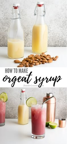 how to make an oregoat syrup with almonds, lime and lemonade