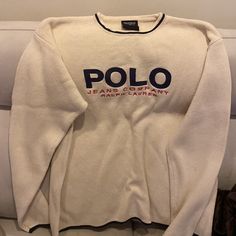 Vintage Hundred Percent Cotton Ralph Lauren, Men’s Pullover. Very Good Condition Great Boyfriend Cozy Sweater Or Men’s Sweater Casual Cream Crew Neck Polo Sweater, Casual Cream Cotton Polo Sweater, Cream Cotton Long Sleeve Polo Sweater, Casual Cream Polo Sweater With Ribbed Collar, Beige Crew Neck Polo Sweater, Casual Cream Polo Sweater, Cream Long Sleeve Sweater, White Crew Neck Polo Sweater Casual, Great Boyfriend