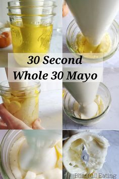 the process for making homemade mayonnaise in mason jars