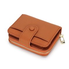 Elevate your essentials with our Small Genuine Leather Zipper Wallet. This chic and compact accessory serves as a versatile coin purse and card holder, designed for the modern woman on the go. Experience both style and practicality in this short purse crafted with meticulous attention to detail. Lining Material: Polyester Main Material: Genuine Leather Item Height: 9cm (3.5 inches) Item Length: 11.5cm (4.53 inches) Item Width: 4 cm (1.57 inches) Interior: Coin Pocket Interior: Note Compartment I Trendy Brown Card Holder For Travel, Modern Brown Wallet With Zipper Closure, Daily Use Card Holder With Zipper Closure, Versatile Brown Wallet With Card Slots, Versatile Brown Wallets With Interior Card Slots, Modern Compact Coin Purse With Zipper Closure, Compact Coin Purse With Card Slots, Chic Brown Card Holder For Everyday Use, Elegant Card Holder With Zipper Closure For Daily Use