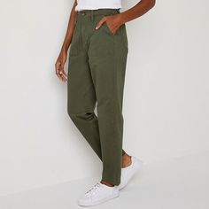 You'll want to keep your jeans in the closet once you pull on this women's pair of ankle-length pants from St. John's Bay. They are made from stretch-cotton twill with a button-zip fly, a back elastic-waistband, utility-style pocketing, and straight-legs. Pair it with a t-shirt and sneakers.Front Style: Flat FrontFeatures: Fly Front, Stretch FabricClosure Type: Button & ZipperFit: Regular FitPockets: 2 Front Slip Pockets, 2 Back Slip PocketsRise: Mid RiseFiber Content: 98% Cotton, 2% SpandexFabr Mom Fit Wide Leg Pants With Pockets, Straight Leg Mom Fit Pants With Pockets, Mom Fit Straight Leg Pants With Pockets, Mom Fit Tapered Leg Bottoms With Pockets, Fall Straight Leg Capris With Pockets, Fall Cotton Tapered Leg Capris, Fall Cotton Capris With Tapered Leg, Tapered Leg Mom Fit Pants With Pockets, Workwear Mom Fit Pants With Pockets