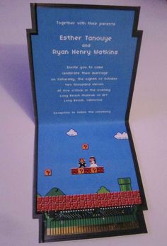 the back side of a card with an image of mario and his friends on it