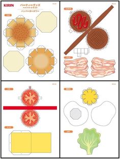 the instructions for making paper food