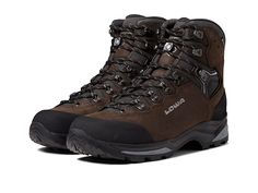 Lowa Camino EVO GTX - Men's Shoes : Brown/Graphite : Go out hiking, trail running, and experience other outdoor activities wearing the waterproof LOWA Camino EVO GTX Boots. This pair comes with a minimal design. Nubuck leather upper. Ankle-length silhouette. Polyurethane (DuraPU with SPS System) for superior performance. GORE-TEX Panda waterproof membrane provides an extra layer of polyester lining to lightly insulate the boot to keep out the wet elements and provide added warmth. Lowa Flex lacing system for a comfortable fit. Lace-up closure. Signature brand detailing on the side of the upper. Rubber toe and heel caps for added protection. Gusseted tongue for protection against dust and dirt. Vibram Apptrail outsole. Made in Germany. Measurements: Weight: 1 lb 12 oz Product measurements w Luxury Men's Brown Hiking Boots, Abrasion-resistant Leather Hiking Boots, Men's Luxury Low-top Hiking Boots, Abrasion-resistant Tactical Hiking Boots, Tactical Black Abrasion-resistant Hiking Boots, Heel Caps, Outdoor Hiking, Nubuck Leather, Gore Tex