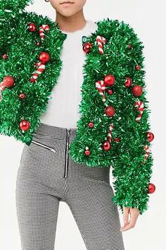 Homemade Ugly Christmas Sweater, Ugly Christmas Sweater Diy Funny, Ugly Christmas Sweater Outfit, Christmas Costumes Women, Diy Christmas Sweater, Xmas Sweaters, Christmas Sweater Outfits, Best Ugly Christmas Sweater, Garland Design