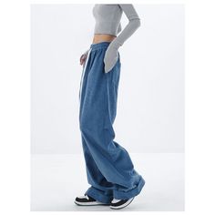 Corduroy Blue Wide Leg Pants  Material: Cotton  Size: S, M, L, XL, Color: Blue Pants Type: Wide Leg Pants Style Type: Street Trendy  Season: Spring, Fall, Winter,   Occasion: Leisure, Outdoor, Daily, Vacation, Fall Outfits Blue Cotton Wide-leg Jeans, Relaxed Fit Wide Leg Corduroy Bottoms, Blue Wide-leg Cotton Jeans, Blue Wide-leg Jeans, Baggy Solid Corduroy Bottoms, Baggy Washed Blue Cotton Bottoms, Washed Blue Cotton Pants, Washed Blue Wide Leg Cotton Pants, Blue Cotton Wide Leg Pants With Pockets