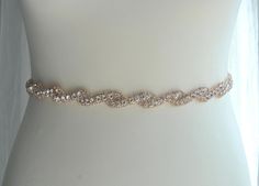 "Rose Gold Wedding Belt, Bridal Belt, Bridesmaid Belt, Bridesmaid Belt, Crystal Rhinestone Luxury high sparkle Clear Rhinestone Crystal Rose Gold sash. Beautiful bridal , party or any special occasion rhinestone sash. Glamour and stylish. Unique and romantic. Perfect for your outdoor, rustic, or shabby chic country wedding. Great for a bride or bridesmaid, flower girls.  Made of  - stunning clear rhinestone crystal rose gold trim, all high sparkle different size crystal rhinestones (18 inches - Rose Gold Wedding Dress, Dress Sash Belt, Wedding Dress Sash Belt, Sash Wedding Dress, Wedding Dress Black, Bridesmaid Belt, Gown Ideas, Bridesmaid Sash, Rose Gold Bridesmaid