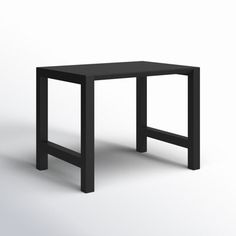 a black table on a white background with an empty space for the top to be placed