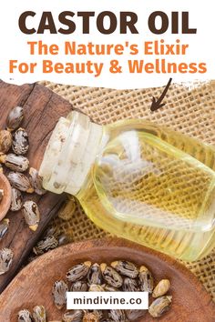 Castor oil is a natural oil with many benefits for hair, skin, and overall health. Find out how to get the most out of this oil. Castor Oil For Eyelashes, Castor Oil Eyelashes, Pure Castor Oil, Castor Oil Benefits, Herbal Remedies Recipes, Skin Lightener, Beauty And Cosmetics